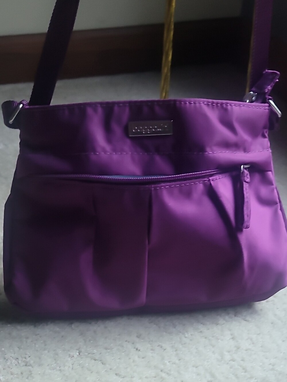 Baggallini Purple Crossbody Bag with Front Zip Pocket